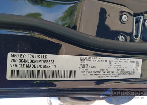 2023 Jeep Compass Limited 4X4 from USA, damaged, VIN 3C4NJDCN6PT556523